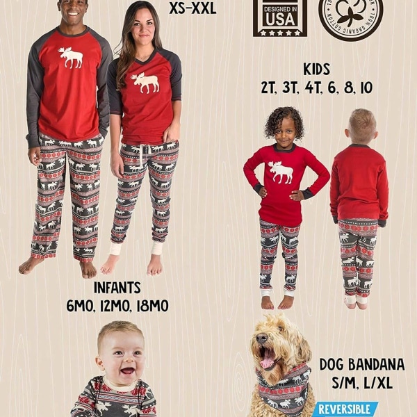 Lazy One Christmas Pajama Set, Matching Family Pajamas for KLB