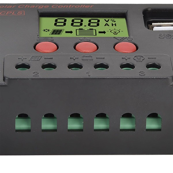 40A bärbar solpanel laddningsregulator 12V 24V PWM automatisk KLB