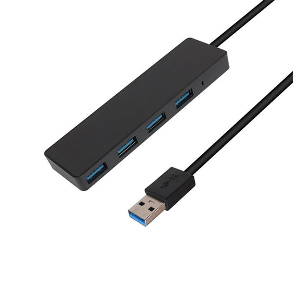 4-port USB 3.0 hub, ultra-slank data USB hub, ingen opladning