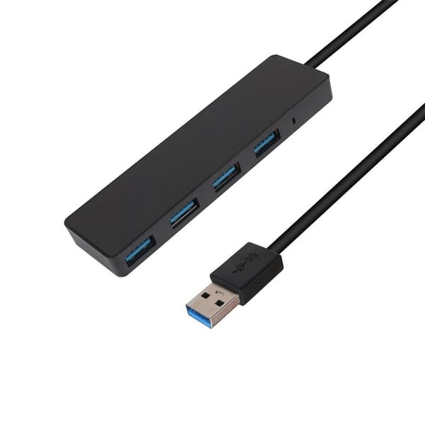 4-porters USB 3.0-hub, ultraslank data-USB-hub, ingen lading