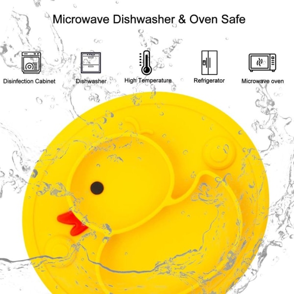 Silikon babyplate dekkematte med sugekopp