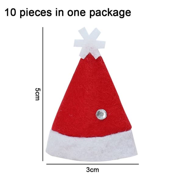 20 stk Mini DIY Julehatt Design Slikkepinner Topp Wraps KLB