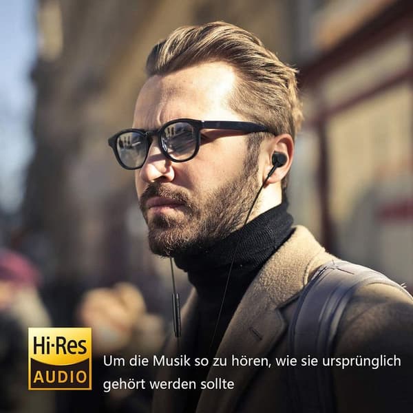 Højopløselige in-ear-hovedtelefoner med kabel, ekstra bas, støjisolerende,