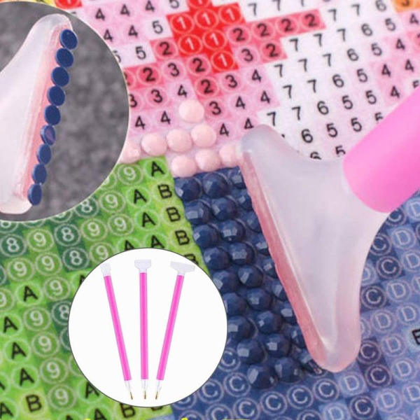 53 stycken diamantmålning lim lera DIY korsstygnsmålning lera.