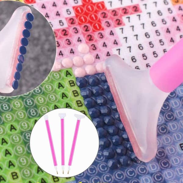 53 stykker diamantmaling lim ler DIY korssting maleri ler.
