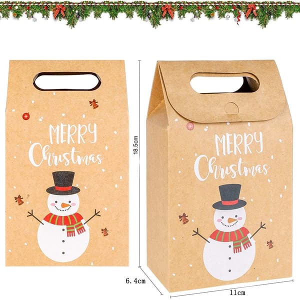 32-pack julgåvoväskor. Återanvändbara presentpåsar i kraftpapper KLB