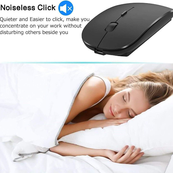 Trådløs Mus, Bluetooth Trådløs Mus Ergonomisk Bærbar Mus KLB