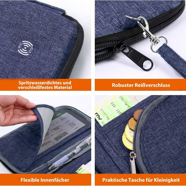 Hikenture Passholder med RFID-blokkerende ID-lomme Reisearrangør