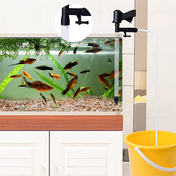 Akvarievattenbyte, vattenbyteset för akvarier, aqua grusrengöringssats KLB