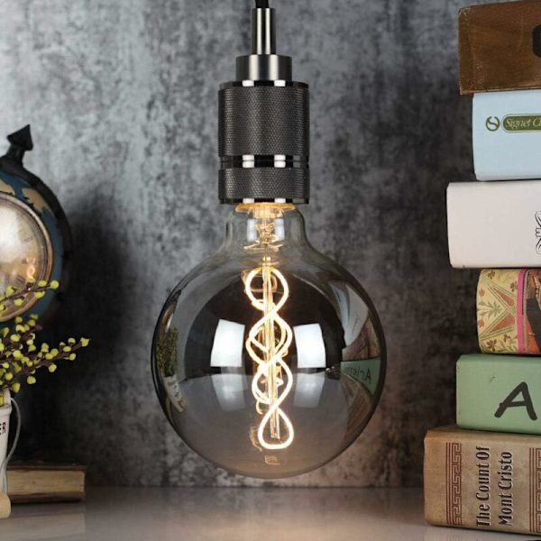 Edison Classic Globe G125 Kaareva LED-hehkulankapolttimo Ruuvikierre E27 220/240 V Himmennettävä, Lasi, Savu, E27 4.00 wattiaW 230.00 volttiaV KLB