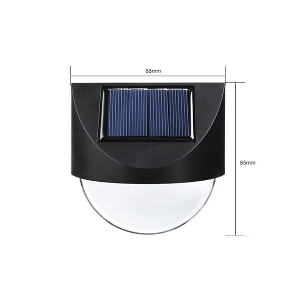 2 st A Clearance Solar Mirror Wall Light för utomhus trädgårdsdekoration