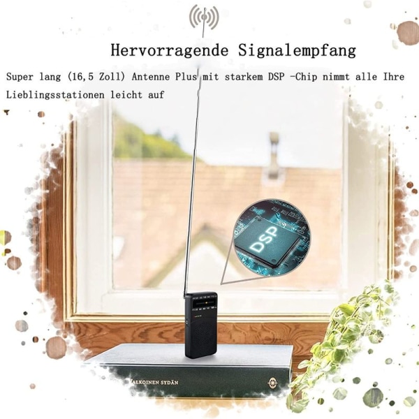 VHF/FM/AM-radio batteridriven liten, transistorradio världsradio