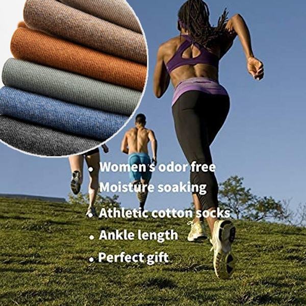 Damstrumpor Låg Topp Athleisure Mjuka Bomullsstrumpor Mörkgrå KLB