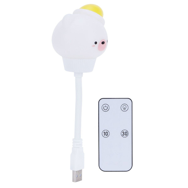 Söt USB LED-nattlampa, fjärrkontroll timing nattljus KLB