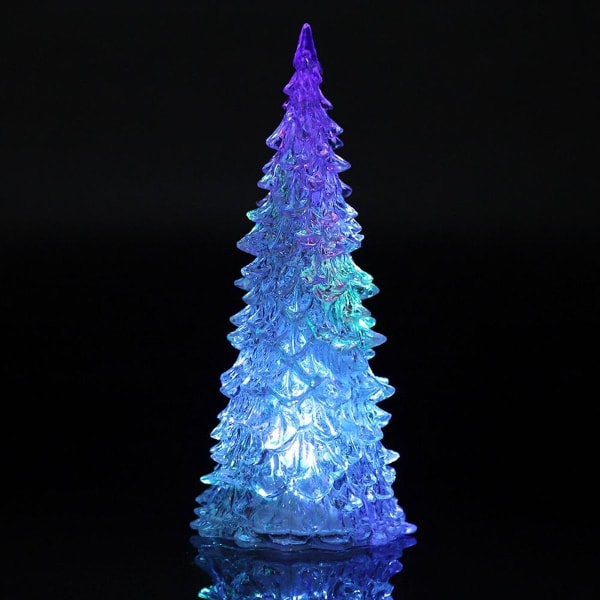 LED-lampe i juletre-form, fargerikt nattlys for hjemmebaren KLB
