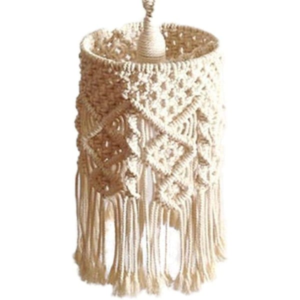 Bohemisk blondelampe form, håndlavet bomuldstråd hængende KLB