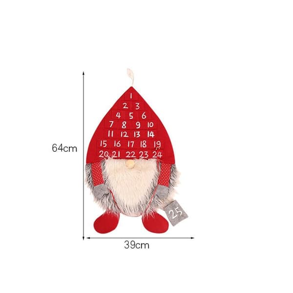 Jul Nedräkning Adventskalender Tyg Jultomte Snögubbe Älg KLB