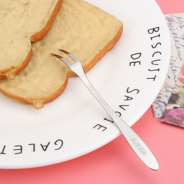 10 stk./sæt 304 rustfrit stål frugtgaffel sæt kage dessert KLB