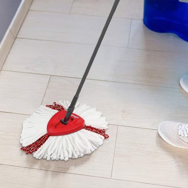 Sett med 3 moppehoder 2 i 1 mikrofibermopp for enkel vringing og rengjøring
