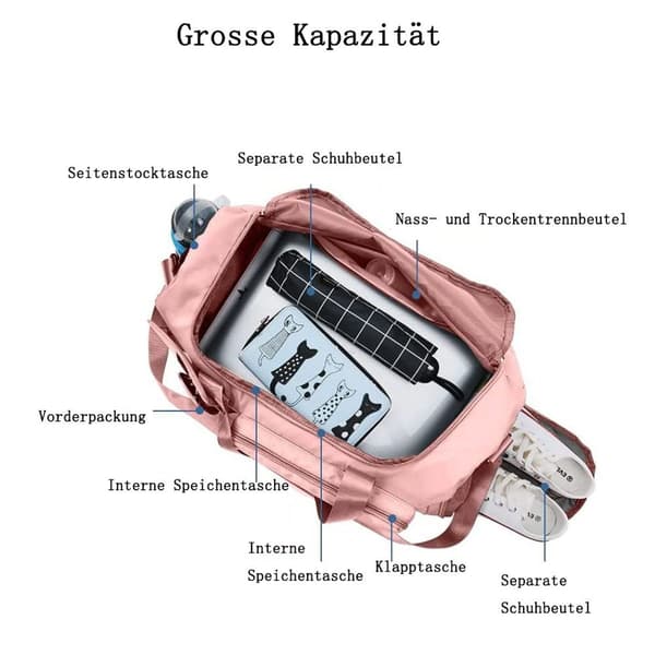 Foldbar rejsetaske - Stor weekendtaske til overnatning
