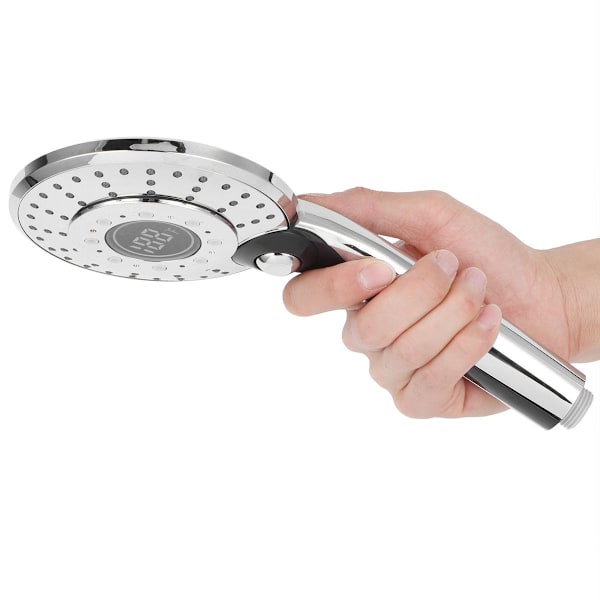 G1/2 brusehoved med 3 farvet LED lys håndbruser KLB