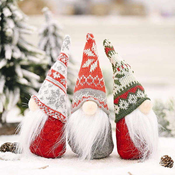 GNOME Tonttukoristepaketti 3 Tonttufiguuria Kasvottomat Tontut KLB