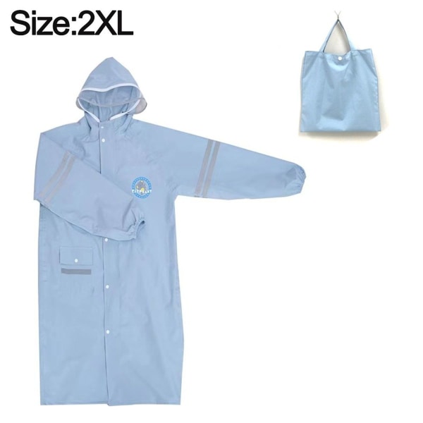 Blue children's raincoat with school bag, children's hat, student, 2XL KLB