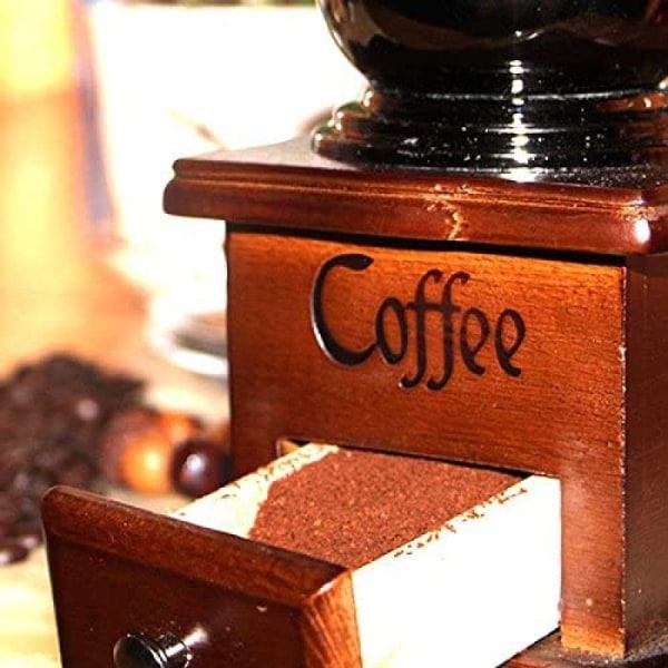 Vintage manuell kaffekvern keramisk konisk burr bærbar håndsveiv