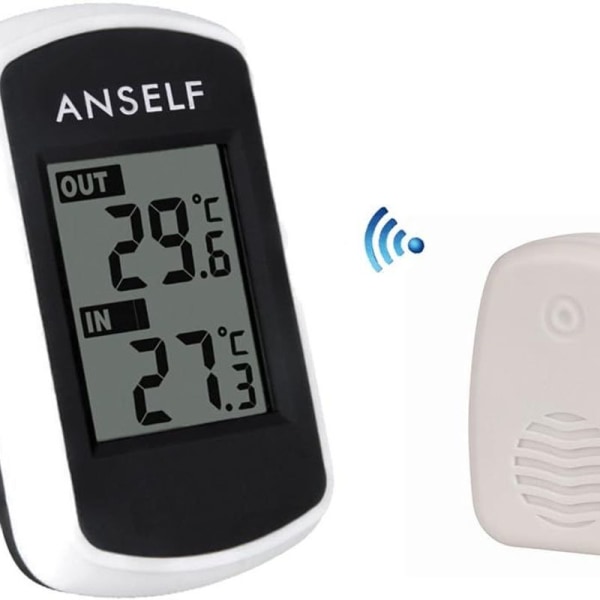 Trådlös digital LCD-termometer för inomhus- och utomhusbruk