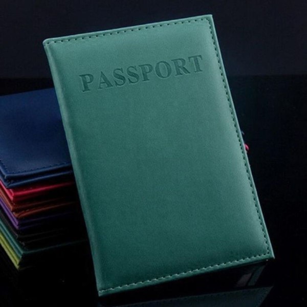 Tekonahkainen passin cover tunnuspidike (tummansininen)