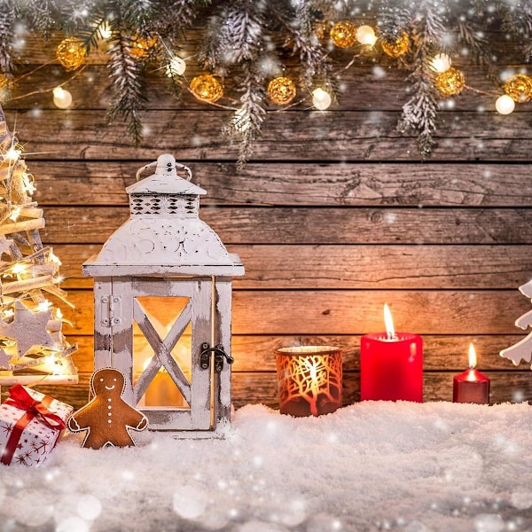 200*150cm Julefotografering Baggrund Vinyl Juletræ Ornamenter KLB