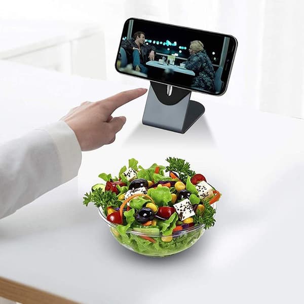 Stativ til iPhone 12, holder, mobiltelefonholder til skrivebord grå
