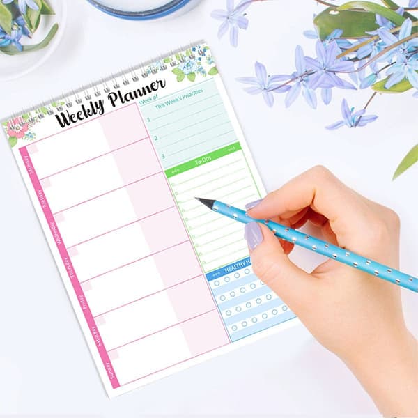 To Do List Notepad med Spiralbundet Daglig Planlægnings Notepad Unda Style1 KLB