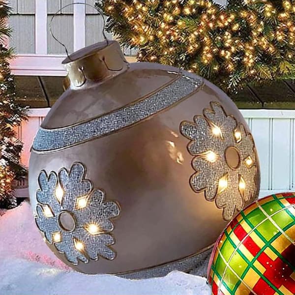 1 stk. oppustelig julekugle til udendørs dekoration