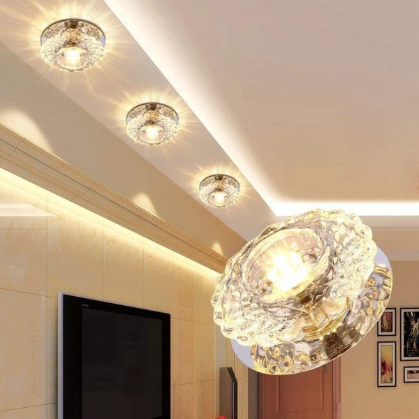 LED-taklampa i kristallglas, belysningsstil 1 KLB