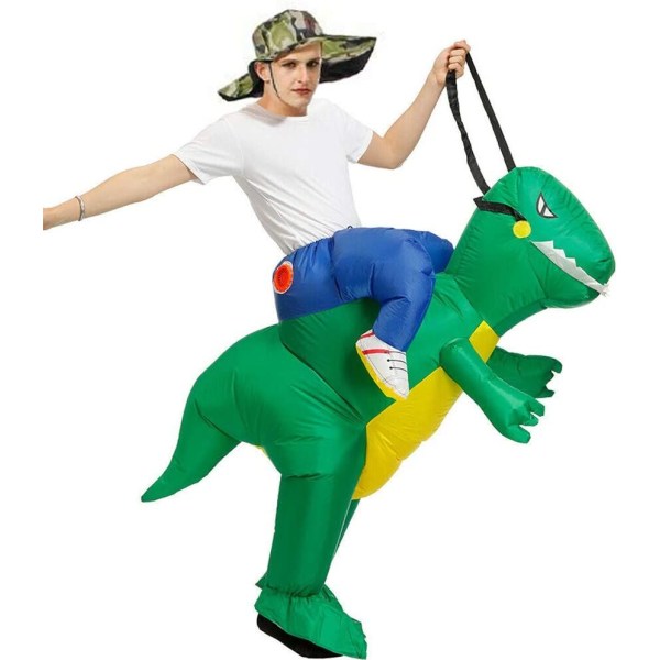 Oppustelig dinosaurkostume, oppustelig karnevalskostume, Halloween-festlig kjole (dinosaur, 150-200 cm)