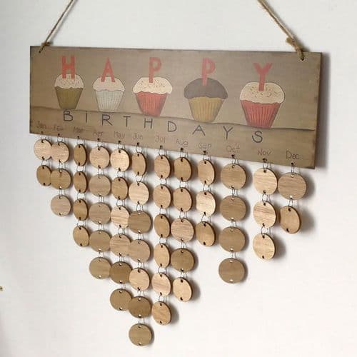 Evigvarende bursdagskalender DIY kalendergave til husfest