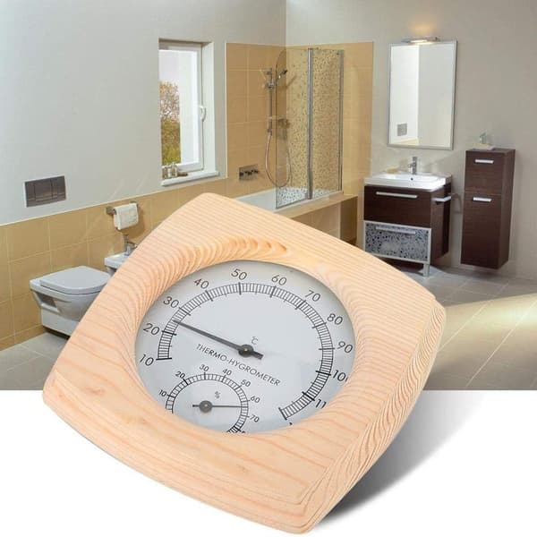 Træ sauna hygrotermograf termometer hygrometer sauna rum gran