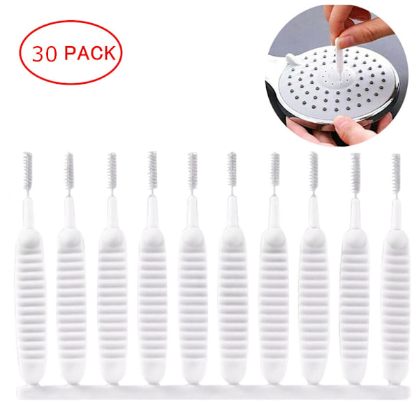 Duschhuvudrengöringsborste Springborste Anti-Igentäppning 30-pack