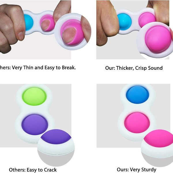Nøglering Squeeze Stress Dekompression Sensorisk Blå/Pink KLB