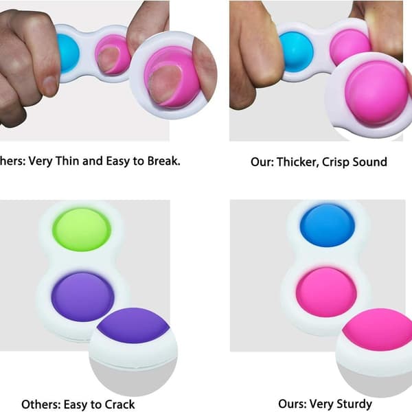 Nyckelring Squeeze Stress Decompression Sensorisk Blå/Rosa KLB