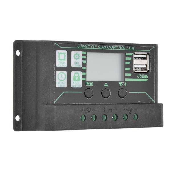 Solcelle lade-aflade controller, justerbar LCD-skærm KLB