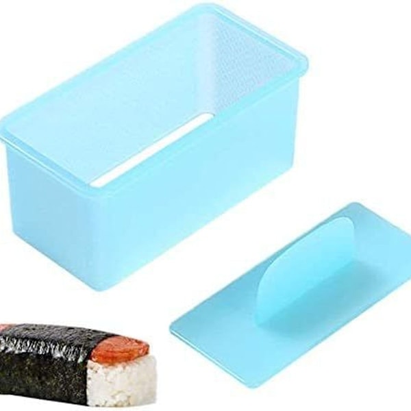 Rektangulär sushiboxpress, flerskikts sushiverktyg, DIY blå KLB