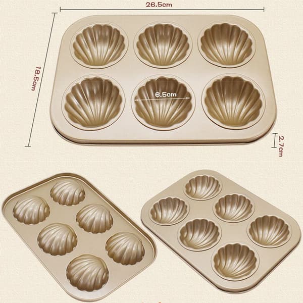 Non-stick kastrull, 6-håls bakplåt, chokladstil 2 KLB