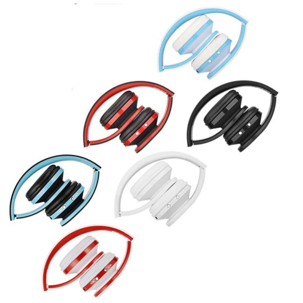 Bluetooth trådlösa hörlurar, over-ear headset med vit