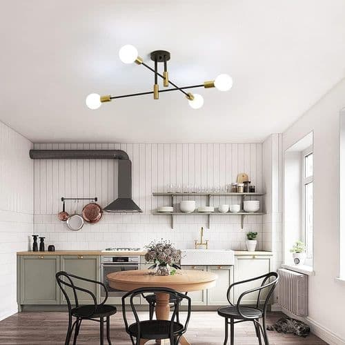 Retro Loftlampe, E26 Industriel Loftlampe, 70cm Diameter, til