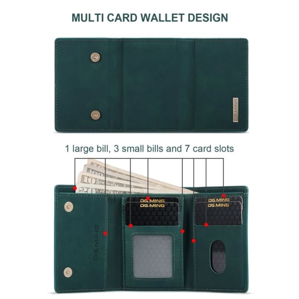 M1-sarjan magneettinen kolminkertainen lompakko (vihreä)