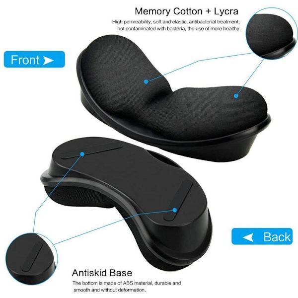 Musehåndledsstøtte Memory Foam Tastatur Håndledsstøtte Grå