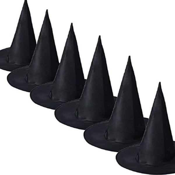 Halloween häxhatt 6-pack Halloween trollkarlhatt Halloween fest barnhatt
