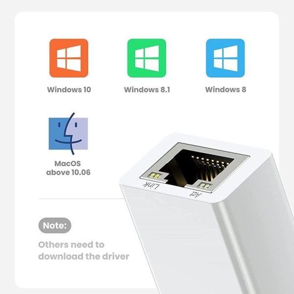 Ethernet-sovitin USB 2.0 - 10 100 verkko RJ45 LAN langallinen musta